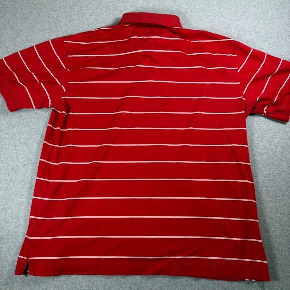 Tommy Hilfiger Men's Red Striped Polo Shirt Utah Utes Logo XL - Picture 7 of 9